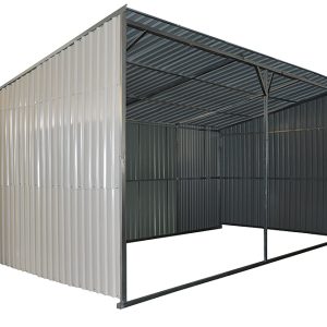 metal livestock shelter (19’ x 12’)