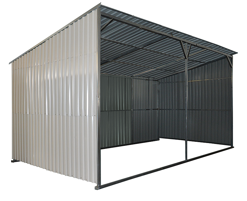 metal livestock shelter (19’ x 12’)